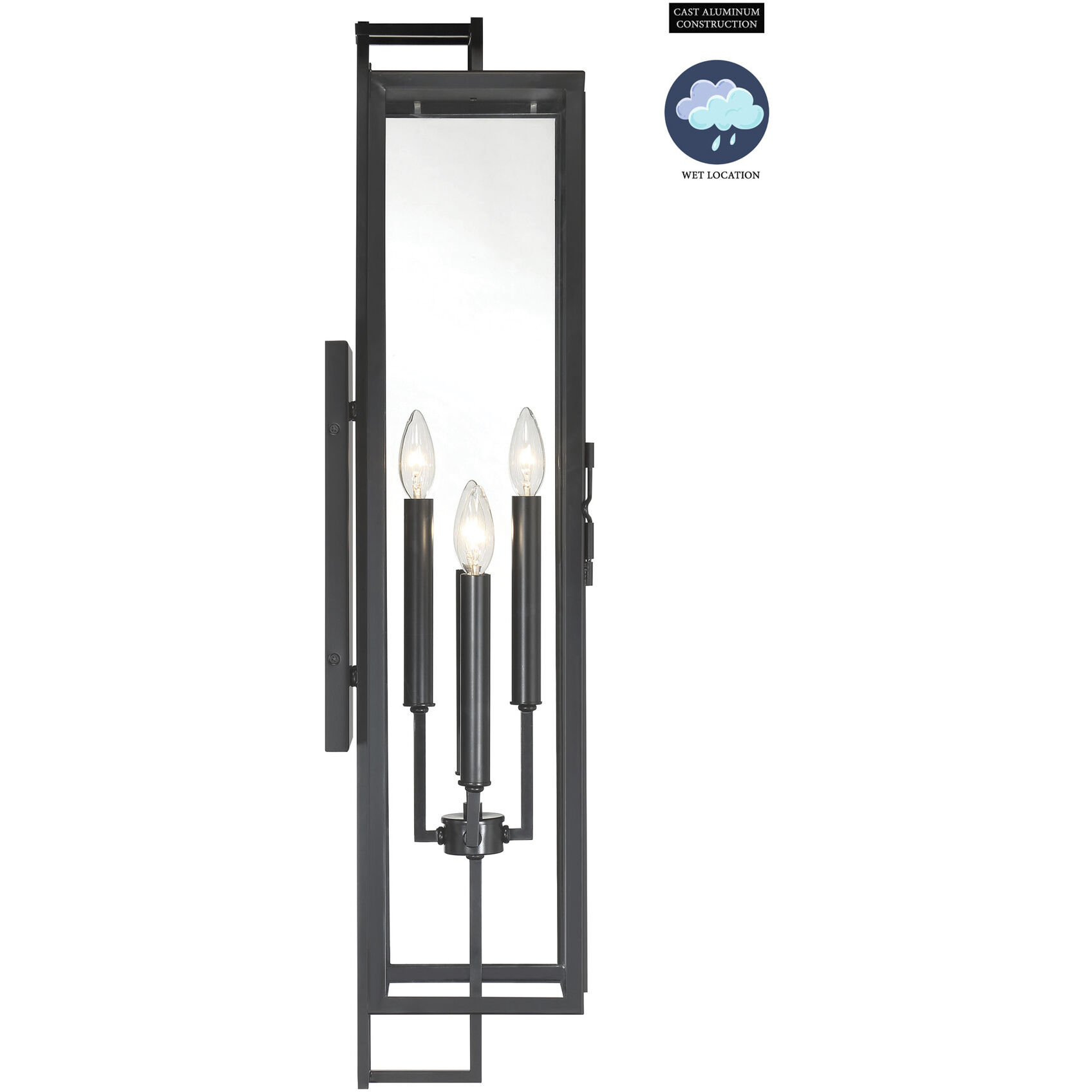 Knoll Road 4 Light 35 inch Coal Outdoor Wall Mount, Great Outdoors